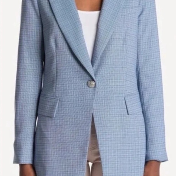 Veronica Beard Women's Blue Plaid Long and Lean Dickey Jacket Blazer Size 0 - Picture 3 of 15